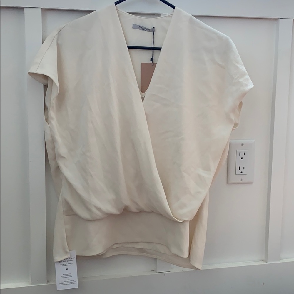 NWT-MM LaFleur Medium cream blouse